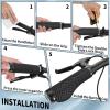 image:imageBUCKLOS GR800 GR820 3D Printed Bike Handlebar Grips Double Lockon MTB Grips with Aluminum End Plugs TPU NonSlip Waterproof Bicycle Handle Bar Grips for Mountain Bike BMX Scooter Folding BikeBlackErgonomic