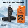 image:imageBUCKLOS GR800 GR820 3D Printed Bike Handlebar Grips Double Lockon MTB Grips with Aluminum End Plugs TPU NonSlip Waterproof Bicycle Handle Bar Grips for Mountain Bike BMX Scooter Folding BikePurpleErgonomic