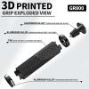 image:imageBUCKLOS GR800 GR820 3D Printed Bike Handlebar Grips Double Lockon MTB Grips with Aluminum End Plugs TPU NonSlip Waterproof Bicycle Handle Bar Grips for Mountain Bike BMX Scooter Folding BikePurple
