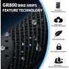 image:imageBUCKLOS GR800 GR820 3D Printed Bike Handlebar Grips Double Lockon MTB Grips with Aluminum End Plugs TPU NonSlip Waterproof Bicycle Handle Bar Grips for Mountain Bike BMX Scooter Folding BikeRed