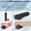 image:imageBUCKLOS GR800 GR820 3D Printed Bike Handlebar Grips Double Lockon MTB Grips with Aluminum End Plugs TPU NonSlip Waterproof Bicycle Handle Bar Grips for Mountain Bike BMX Scooter Folding BikeRedErgonomic