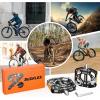 image:imageBUCKLOS MTB Bike Flat Pedals with ReflectorsLarge Platform Mountain Non Slip CNC Aluminum Alloy Bicycle Pedals Sealed Bearing 916 AdultBlackBlack