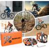 image:imageBUCKLOS MTB Bike Flat Pedals with ReflectorsLarge Platform Mountain Non Slip CNC Aluminum Alloy Bicycle Pedals Sealed Bearing 916 AdultBlackOrange