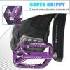 image:imageBUCKLOS MTB Flat Pedals Mountain Bike Pedals 3 Bearings CNC Adult Road Bike Pedals Bicycle Platform Aluminum Alloy NonSlip Pedal for Gravel BikeBMX 916BlackAeyinoPurple