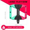 image:imageBUCKLOS MTB Flat Pedals Mountain Bike Pedals 3 Bearings CNC Adult Road Bike Pedals Bicycle Platform Aluminum Alloy NonSlip Pedal for Gravel BikeBMX 916BlackPDC860Banchi GreenBlackRed