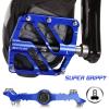 image:imageBUCKLOS MTB Flat Pedals Mountain Bike Pedals 3 Bearings CNC Adult Road Bike Pedals Bicycle Platform Aluminum Alloy NonSlip Pedal for Gravel BikeBMX 916BlackBlue