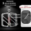 image:imageBUCKLOS MTB Flat Pedals Mountain Bike Pedals 3 Bearings CNC Adult Road Bike Pedals Bicycle Platform Aluminum Alloy NonSlip Pedal for Gravel BikeBMX 916BlackTitanium