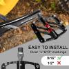 image:imageBUCKLOS MTB Flat Pedals Mountain Bike Pedals 3 Bearings CNC Adult Road Bike Pedals Bicycle Platform Aluminum Alloy NonSlip Pedal for Gravel BikeBMX 916BlackBlack