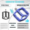 image:imageBUCKLOS MTB Flat Pedals Mountain Bike Pedals 3 Bearings CNC Adult Road Bike Pedals Bicycle Platform Aluminum Alloy NonSlip Pedal for Gravel BikeBMX 916BlackAeyinoBlue