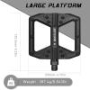 image:imageBUCKLOS MTB Flat Pedals Mountain Bike Pedals 3 Bearings CNC Adult Road Bike Pedals Bicycle Platform Aluminum Alloy NonSlip Pedal for Gravel BikeBMX 916BlackPDC860Black