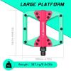 image:imageBUCKLOS MTB Flat Pedals Mountain Bike Pedals 3 Bearings CNC Adult Road Bike Pedals Bicycle Platform Aluminum Alloy NonSlip Pedal for Gravel BikeBMX 916BlackPDC860Banchi GreenRed