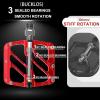 image:imageBUCKLOS MTB Flat Pedals Mountain Bike Pedals 3 Bearings CNC Adult Road Bike Pedals Bicycle Platform Aluminum Alloy NonSlip Pedal for Gravel BikeBMX 916BlackRed