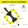 image:imageBUCKLOS MTB Flat Pedals Mountain Bike Pedals 3 Bearings CNC Adult Road Bike Pedals Bicycle Platform Aluminum Alloy NonSlip Pedal for Gravel BikeBMX 916BlackPDC860YellowBlack