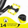 image:imageBUCKLOS MTB Flat Pedals Mountain Bike Pedals 3 Bearings CNC Adult Road Bike Pedals Bicycle Platform Aluminum Alloy NonSlip Pedal for Gravel BikeBMX 916BlackPDC860YellowBlack
