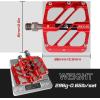 image:imageBUCKLOS MTB Flat Pedals Mountain Bike Pedals 3 Bearings CNC Adult Road Bike Pedals Bicycle Platform Aluminum Alloy NonSlip Pedal for Gravel BikeBMX 916BlackRed