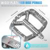 image:imageBUCKLOS MTB Flat Pedals Mountain Bike Pedals 3 Bearings CNC Adult Road Bike Pedals Bicycle Platform Aluminum Alloy NonSlip Pedal for Gravel BikeBMX 916BlackAeyinoTitanium