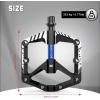 image:imageBUCKLOS Mountain Bike Flat Pedals Adult 916 Sealed Bearing Large Bicycle Pedal Aluminum Platform with Removable AntiSkid Nails and Reflectors for MTB Road Gravel BMX Ebike BikesChromeBlueBlackDUBearing