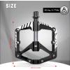 image:imageBUCKLOS Mountain Bike Flat Pedals Adult 916 Sealed Bearing Large Bicycle Pedal Aluminum Platform with Removable AntiSkid Nails and Reflectors for MTB Road Gravel BMX Ebike BikesChromeTitaniumBlackDUBearing