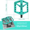 image:imageBUCKLOS Mountain Bike Pedals MTB Pedals Flat Adult Bicycle Road Bike Large Platform Nylon NonSlip Pedal for Gravel BikeHybrid Bike 916bianchi green