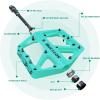 image:imageBUCKLOS Mountain Bike Pedals MTB Pedals Flat Adult Bicycle Road Bike Large Platform Nylon NonSlip Pedal for Gravel BikeHybrid Bike 916bianchi green