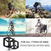 image:imageBUCKLOS Mountain Bike Pedals MTB Pedals Flat Adult Bicycle Road Bike Large Platform Nylon NonSlip Pedal for Gravel BikeHybrid Bike 916black
