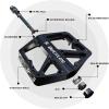 image:imageBUCKLOS Mountain Bike Pedals MTB Pedals Flat Adult Bicycle Road Bike Large Platform Nylon NonSlip Pedal for Gravel BikeHybrid Bike 916black