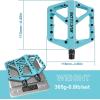 image:imageBUCKLOS Mountain Bike Pedals MTB Pedals Flat Adult Bicycle Road Bike Large Platform Nylon NonSlip Pedal for Gravel BikeHybrid Bike 916blue