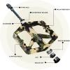 image:imageBUCKLOS Mountain Bike Pedals MTB Pedals Flat Adult Bicycle Road Bike Large Platform Nylon NonSlip Pedal for Gravel BikeHybrid Bike 916camouflage