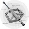 image:imageBUCKLOS Mountain Bike Pedals MTB Pedals Flat Adult Bicycle Road Bike Large Platform Nylon NonSlip Pedal for Gravel BikeHybrid Bike 916grey