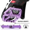 image:imageBUCKLOS Mountain Bike Pedals MTB Pedals Flat Adult Bicycle Road Bike Large Platform Nylon NonSlip Pedal for Gravel BikeHybrid Bike 916light purple
