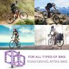 image:imageBUCKLOS Mountain Bike Pedals MTB Pedals Flat Adult Bicycle Road Bike Large Platform Nylon NonSlip Pedal for Gravel BikeHybrid Bike 916light purple