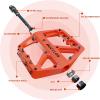 image:imageBUCKLOS Mountain Bike Pedals MTB Pedals Flat Adult Bicycle Road Bike Large Platform Nylon NonSlip Pedal for Gravel BikeHybrid Bike 916orange