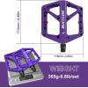 image:imageBUCKLOS Mountain Bike Pedals MTB Pedals Flat Adult Bicycle Road Bike Large Platform Nylon NonSlip Pedal for Gravel BikeHybrid Bike 916purple