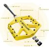 image:imageBUCKLOS Mountain Bike Pedals MTB Pedals Flat Adult Bicycle Road Bike Large Platform Nylon NonSlip Pedal for Gravel BikeHybrid Bike 916yellow