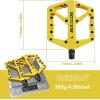 image:imageBUCKLOS Mountain Bike Pedals MTB Pedals Flat Adult Bicycle Road Bike Large Platform Nylon NonSlip Pedal for Gravel BikeHybrid Bike 916yellow