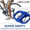 image:imageBUCKLOS Mountain Bike Pedals PDM680 Clip in Clipless Flat Combo Dual Sided  Road Bike MTB Sealed Bearing Bicycle Clips Pedal Compatible with Shimano SPD Cleats BlackBlue