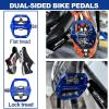 image:imageBUCKLOS Mountain Bike Pedals PDM680 Clip in Clipless Flat Combo Dual Sided  Road Bike MTB Sealed Bearing Bicycle Clips Pedal Compatible with Shimano SPD Cleats BlackBlue