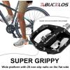 image:imageBUCKLOS Mountain Bike Pedals PDM680 Clip in Clipless Flat Combo Dual Sided  Road Bike MTB Sealed Bearing Bicycle Clips Pedal Compatible with Shimano SPD Cleats BlackBlack