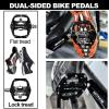 image:imageBUCKLOS Mountain Bike Pedals PDM680 Clip in Clipless Flat Combo Dual Sided  Road Bike MTB Sealed Bearing Bicycle Clips Pedal Compatible with Shimano SPD Cleats BlackBlack