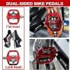 image:imageBUCKLOS Mountain Bike Pedals PDM680 Clip in Clipless Flat Combo Dual Sided  Road Bike MTB Sealed Bearing Bicycle Clips Pedal Compatible with Shimano SPD Cleats BlackRed
