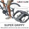 image:imageBUCKLOS Mountain Bike Pedals PDM680 Clip in Clipless Flat Combo Dual Sided  Road Bike MTB Sealed Bearing Bicycle Clips Pedal Compatible with Shimano SPD Cleats BlackSilver