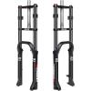 image:imageBUCKLOS 2026 inch 40 Fat Tire Bike Suspension Fork 180mm Travel 135mm Spacing Hub 9mm QR Ebike Oil MTB Fat Fork Double Crown 118 Straight Electric Bicycle Front Fork Snow Beach Mountain Bike26inch