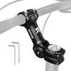 image:imageBUCKLOS Adjustable Bike Stem 318mm 254mm Riser Handlebar Stem 100110120130140mm 60 Degree Extender Bicycle Mountain Bike Stems for MTB Road EBike BMX254120mm