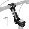 image:imageBUCKLOS Adjustable Bike Stem 318mm 254mm Riser Handlebar Stem 100110120130140mm 60 Degree Extender Bicycle Mountain Bike Stems for MTB Road EBike BMX254140mm