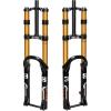 image:imageBUCKLOS Factory 38 27529 inch Downhill Fork 180mm Travel Air Suspension Fork 110  15mm Boost Straight 38mm Inner Tube Thru Axle Rebound Adjust Dual Crown Forks Disc Brake for DHAM Mountain BikesBlackgold