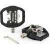 image:imageBUCKLOS Mountain Bike Pedals Clip in and Flat Platform Dual Sided Lightweight Nylon Clipless Pedals Compatible with Shimano SPD Bicycle Cleats Cycling Shoes Fit Gravel MTB Indoor Road BikePDM650Black