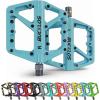 image:imageBUCKLOS Mountain Bike Pedals MTB Pedals Flat Adult Bicycle Road Bike Large Platform Nylon NonSlip Pedal for Gravel BikeHybrid Bike 916blue