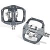 image:imageBUCKLOS Mountain Bike Pedals PDM680 Clip in Clipless Flat Combo Dual Sided  Road Bike MTB Sealed Bearing Bicycle Clips Pedal Compatible with Shimano SPD Cleats BlackSilver