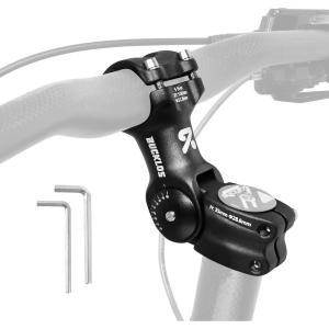 image:imageBUCKLOS Adjustable Bike Stem 318mm 254mm Riser Handlebar Stem 100110120130140mm 60 Degree Extender Bicycle Mountain Bike Stems for MTB Road EBike BMX318100mm