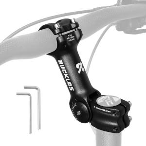image:imageBUCKLOS Adjustable Bike Stem 318mm 254mm Riser Handlebar Stem 100110120130140mm 60 Degree Extender Bicycle Mountain Bike Stems for MTB Road EBike BMX318130mm